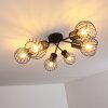 Bacau Ceiling Light black, 6-light sources