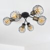 Bacau Ceiling Light black, 6-light sources