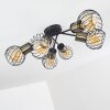 Bacau Ceiling Light black, 6-light sources