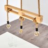 Riekje Pendant Light brown, Light wood, black, 3-light sources