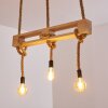Riekje Pendant Light brown, Light wood, black, 3-light sources