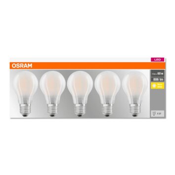 Osram LED E27 7 Watt 2700 Kelvin 806 Lumen Pack of 5