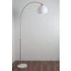 Globo Newcastle arch lamp marble, matt nickel, 1-light source