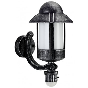 Albert 1842 outdoor wall light black, silver, 1-light source, Motion sensor
