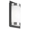 LCD outdoor wall light stainless steel, black, 1-light source, Motion sensor
