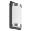 LCD outdoor wall light stainless steel, black, 1-light source, Motion sensor