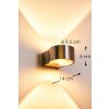 Lcd Fehmarn wall light stainless steel, 1-light source
