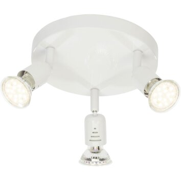 Brilliant LOONA round spotlight LED white, 3-light sources