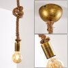 Tenna Kordel Pendant Light antique brass, brown, 1-light source