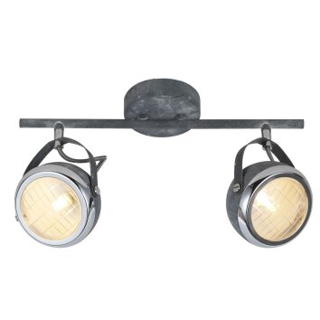 Brilliant RIDER ceiling spotlight grey, 2-light sources