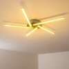 Moncton ceiling light LED matt nickel, 1-light source