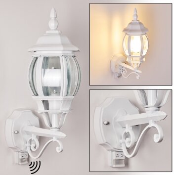 LENTUA Outdoor Wall Light white, 1-light source, Motion sensor