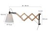 Steinhauer MEXLITE LIV Wall Light beige, Light wood, black, 1-light source