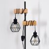 BARBENGO Floor Lamp Light wood, black, 2-light sources