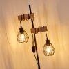 BARBENGO Floor Lamp Light wood, black, 2-light sources