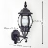 LENTUA outdoor wall light black, 1-light source