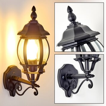 LENTUA outdoor wall light black, 1-light source