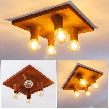KIMSTAD Ceiling Light rust-coloured, 4-light sources