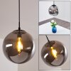 Agropoli Pendant Light smoke coloured, black, 1-light source