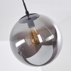 Agropoli Pendant Light smoke coloured, black, 1-light source