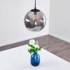 Agropoli Pendant Light smoke coloured, black, 1-light source