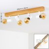 Barbengo Ceiling Light Light wood, white, 4-light sources