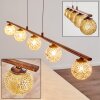 VIRGA Pendant Light rust-coloured, 5-light sources