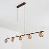 VIRGA Pendant Light rust-coloured, 5-light sources