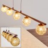 VIRGA Pendant Light rust-coloured, 5-light sources