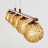 VIRGA Pendant Light rust-coloured, 5-light sources