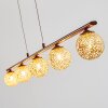 VIRGA Pendant Light rust-coloured, 5-light sources