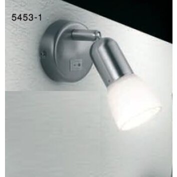 Globo CATHY spotlight stainless steel, matt nickel, 1-light source