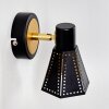 VANTAA wall light black-gold, 1-light source