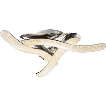 Globo NABRO Ceiling Light LED chrome, 1-light source