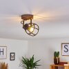 HAERVEJ Ceiling Light Dark wood, black, 1-light source