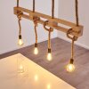 Riekje Pendant Light brown, Light wood, black, 4-light sources
