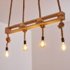 Riekje Pendant Light brown, Light wood, black, 4-light sources