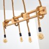 Riekje Pendant Light brown, Light wood, black, 4-light sources