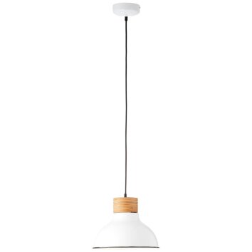 Brilliant Pullet Pendant Light Dark wood, white, 1-light source