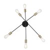 Globo BULB Ceiling light black, 6-light sources