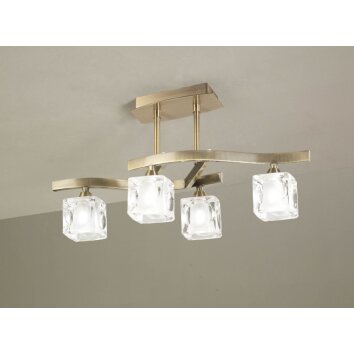 Mantra Cuadrax ceiling light brass, 4-light sources