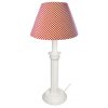 Waldi Vichy table lamp red, 1-light source