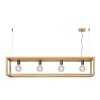 Lucide ORIS hanging light Dark wood, 4-light sources
