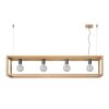 Lucide ORIS hanging light Dark wood, 4-light sources