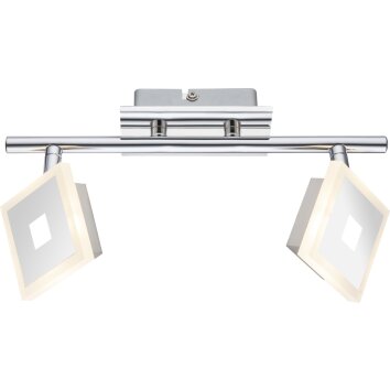 Globo Gerolf ceiling spotlight LED chrome, 2-light sources