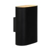Lucide OVALIS wall light black, 2-light sources