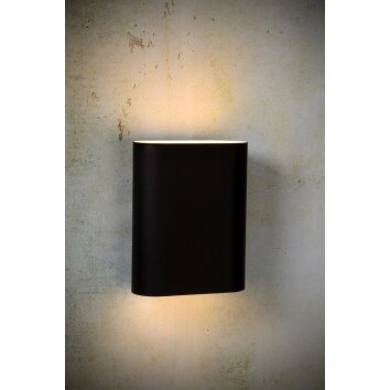 Lucide OVALIS wall light black, 2-light sources