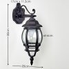 LENTUA outdoor wall light black, 1-light source