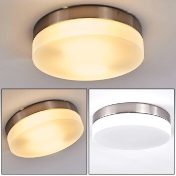 FRESNO Ceiling Light matt nickel, 2-light sources