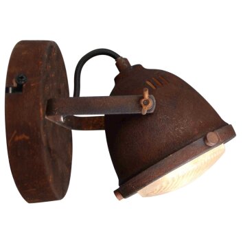 Brilliant CARMEN wall spotlight rust-coloured, 1-light source